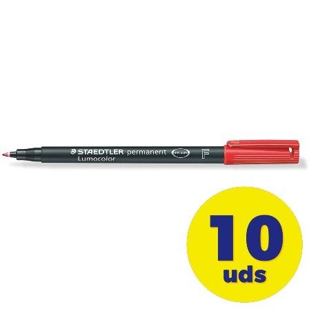 Staedtler Lumocolor 318-2 Rojo Set de 10 Staedtler Lumocolor 318-2 Rojo Set de 10